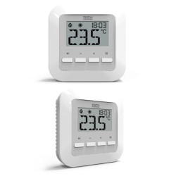 Przewodowy regulator pokojowy dwustanowy do ogrzewania podłogowego biały termostat LCD